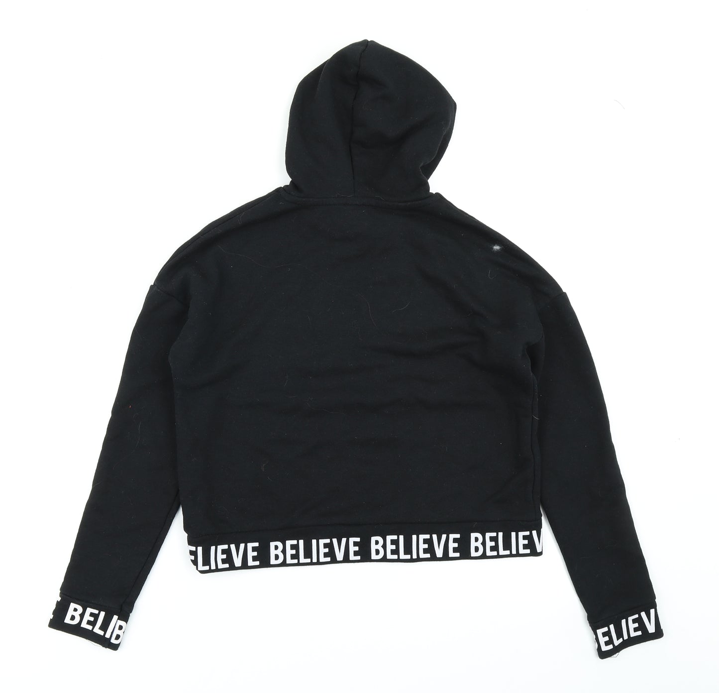 Primark Girls Black   Pullover Hoodie Size 11-12 Years