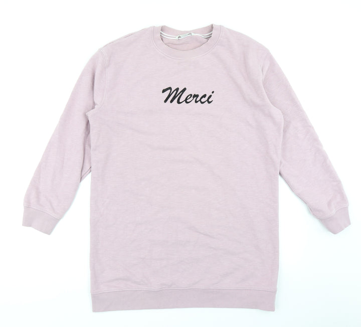 George Womens Pink   Pullover Sweatshirt   - Longline