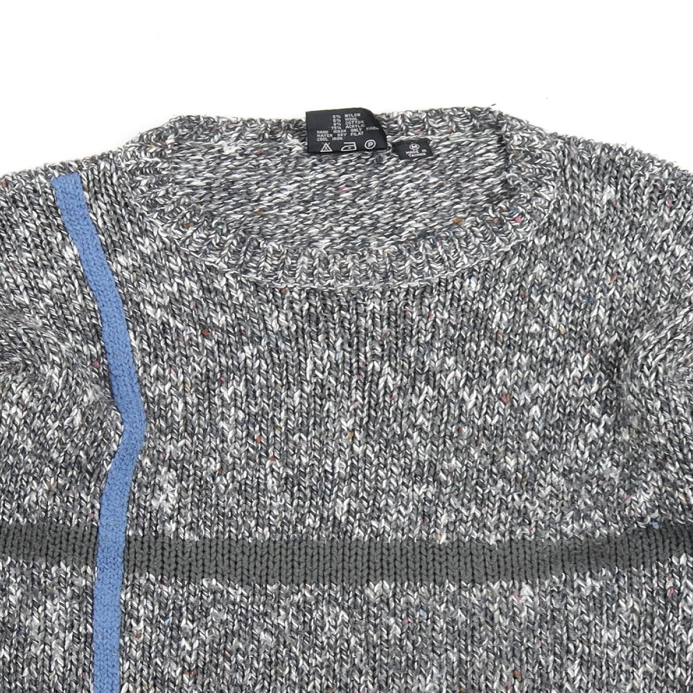 Exposure Womens Grey  Knit Pullover Jumper Size M