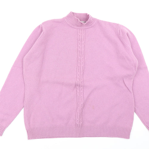 EWM Womens Pink  Knit Pullover Jumper Size L