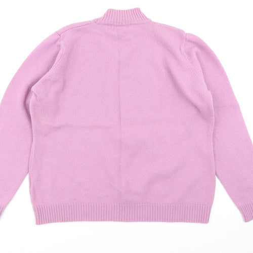 EWM Womens Pink  Knit Pullover Jumper Size L