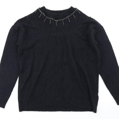 Dorothy Perkins Womens Black  Knit Pullover Jumper Size 18