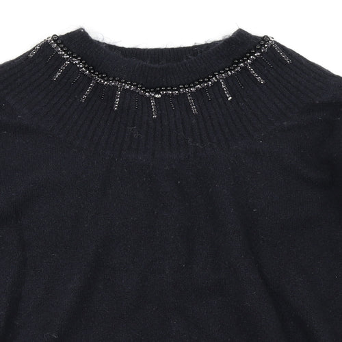 Dorothy Perkins Womens Black  Knit Pullover Jumper Size 18
