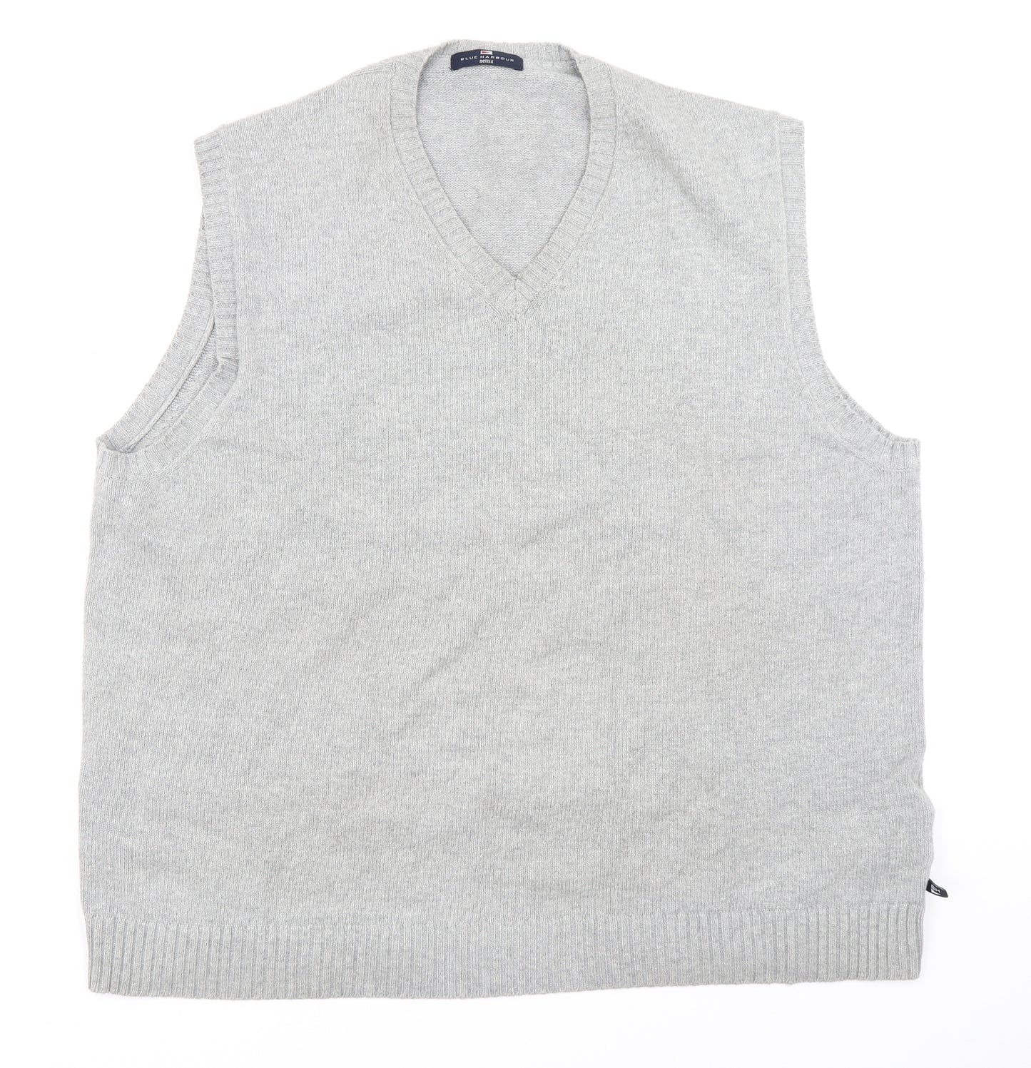 Blue Harbour Mens Grey  Knit Vest Jumper Size XL