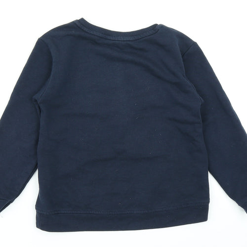 H&M Girls Blue   Pullover Sweatshirt Size 5-6 Years  - Reversible sequins