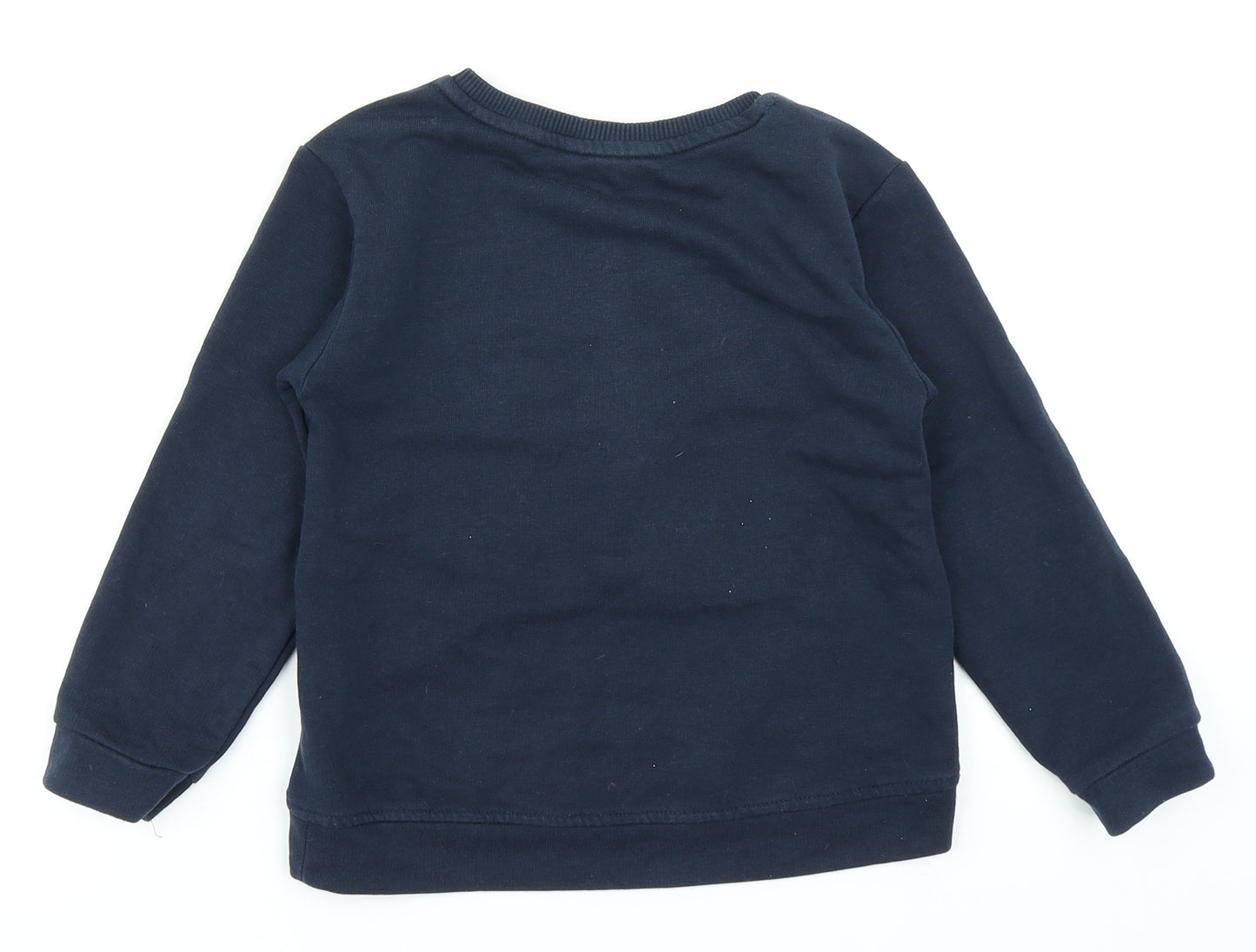 H&M Girls Blue   Pullover Sweatshirt Size 5-6 Years  - Reversible sequins