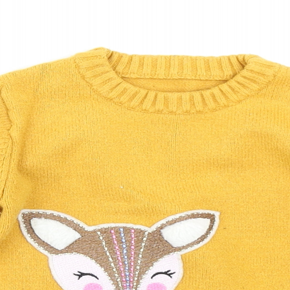 Matalan  Yellow  Knit Pullover Jumper Size 12-18 Months