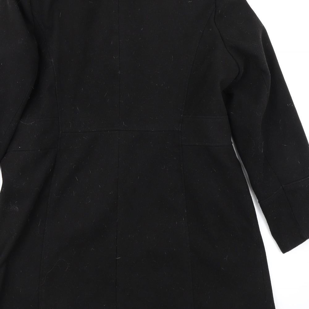 Papaya Womens Black   Overcoat Coat Size 16