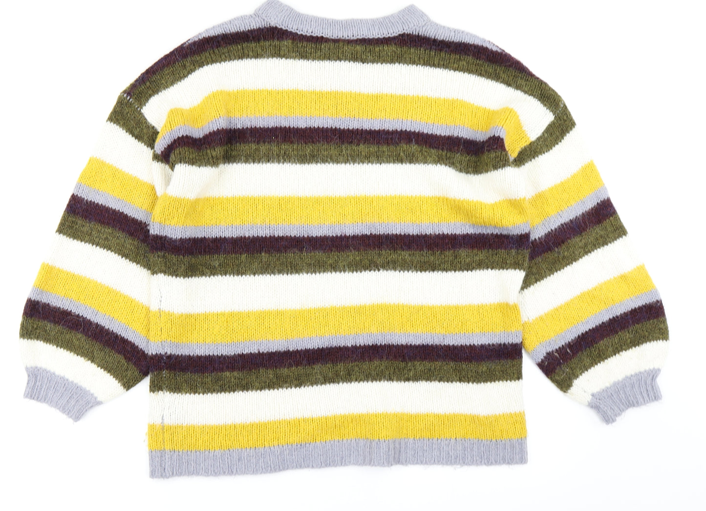 Topshop Womens Blue Striped Knit Pullover Jumper Size 10