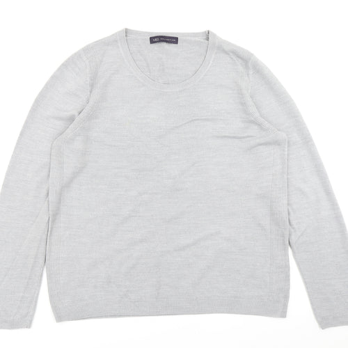 M&S Collection Womens Grey  Knit Pullover Jumper Size 18