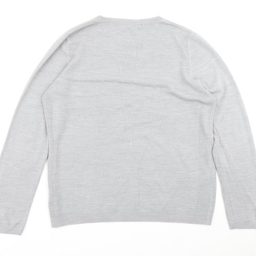 M&S Collection Womens Grey  Knit Pullover Jumper Size 18