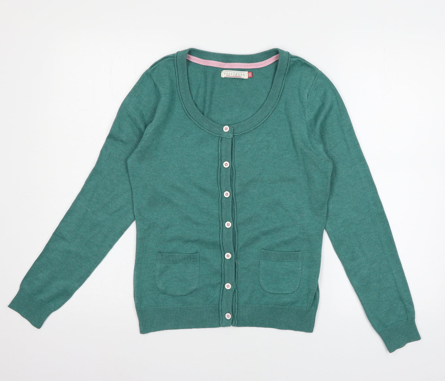 Brakeburn Womens Blue  Knit Cardigan Jumper Size 10