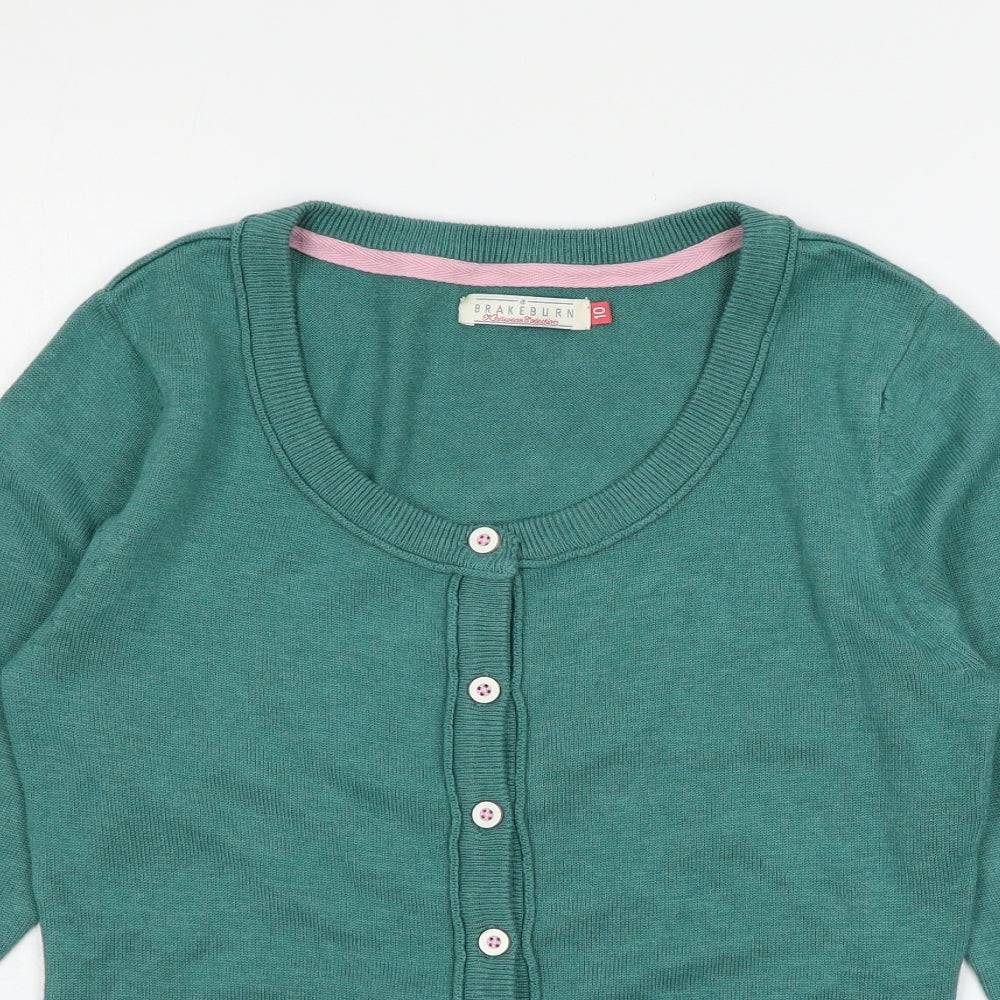 Brakeburn Womens Blue  Knit Cardigan Jumper Size 10