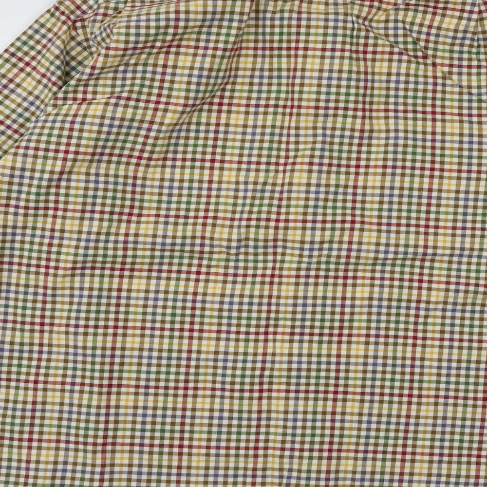 Lands' End Mens Multicoloured Check   Button-Up Size 16.5
