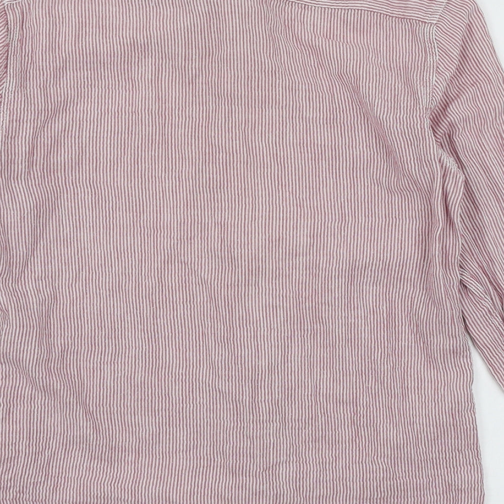 Easy Mens Pink    Button-Up Size S