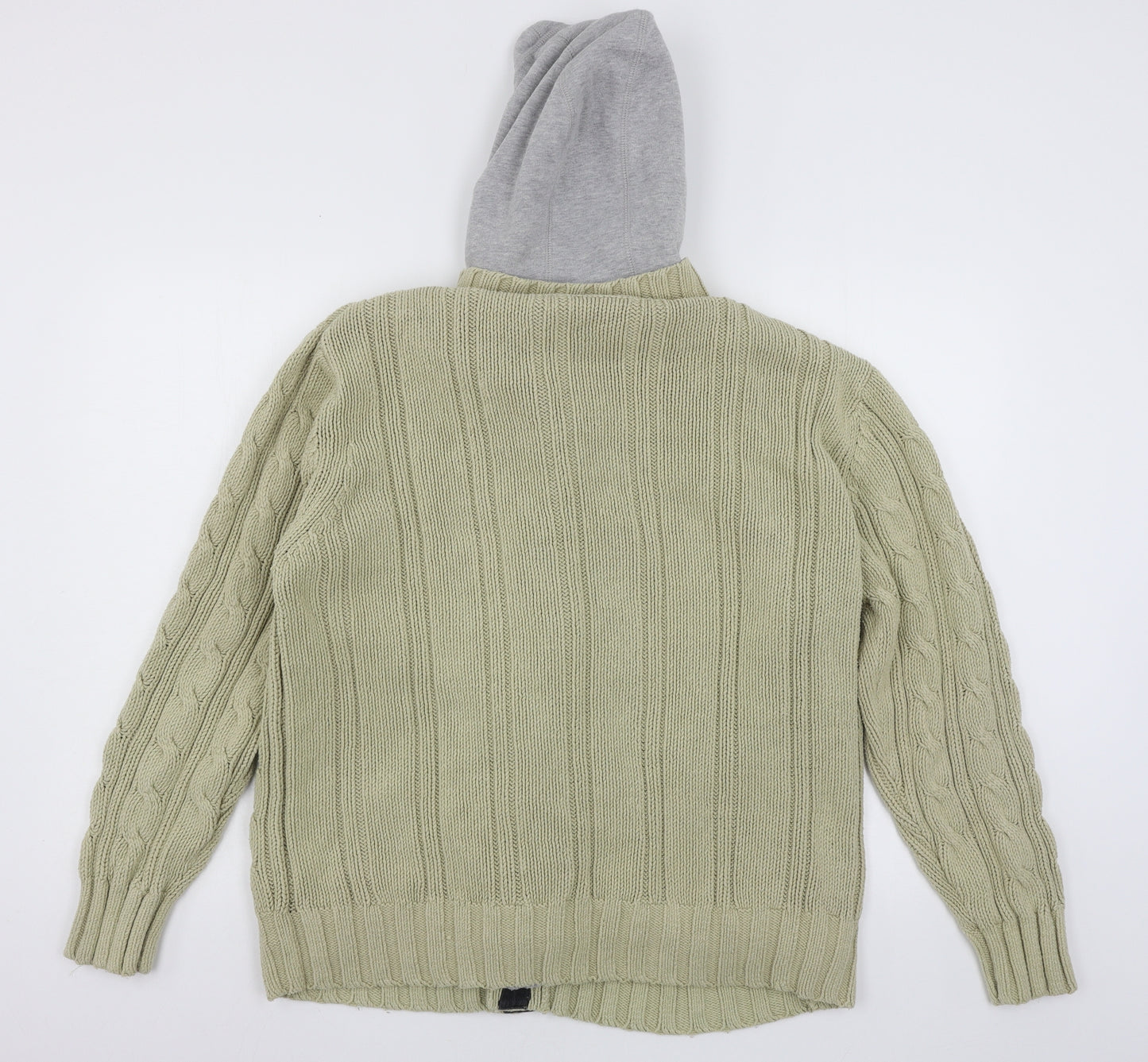 NEXT Mens Beige  Knit Full Zip Hoodie Size L