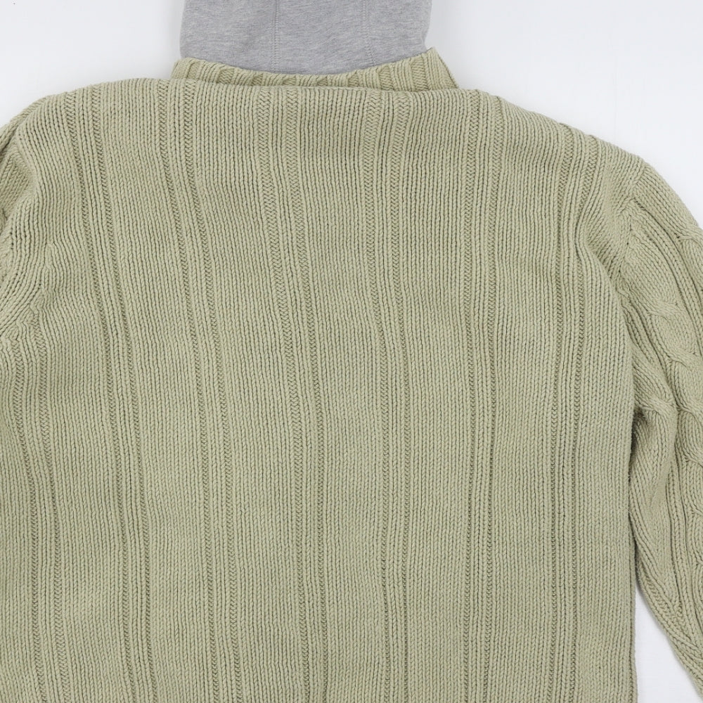 NEXT Mens Beige  Knit Full Zip Hoodie Size L