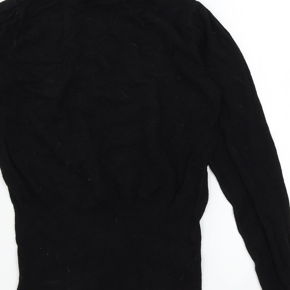 Mango Womens Black  Knit Pullover Jumper Size S