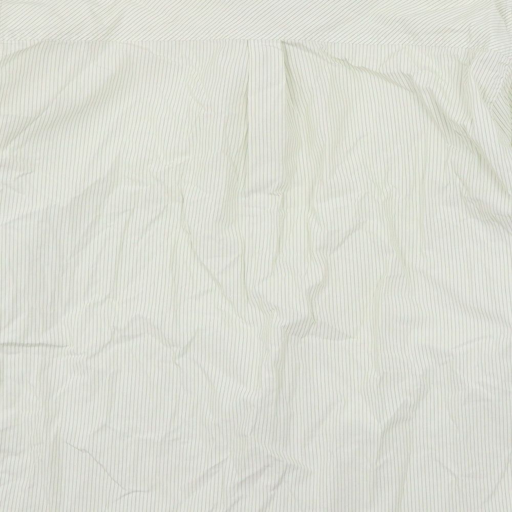 Barbour Mens Green Striped   Button-Up Size 18