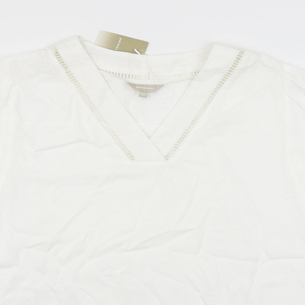 Anthology Womens White   Basic Blouse Size 20