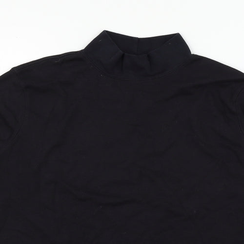 Lands' End Womens Black  Jersey Basic T-Shirt Size M
