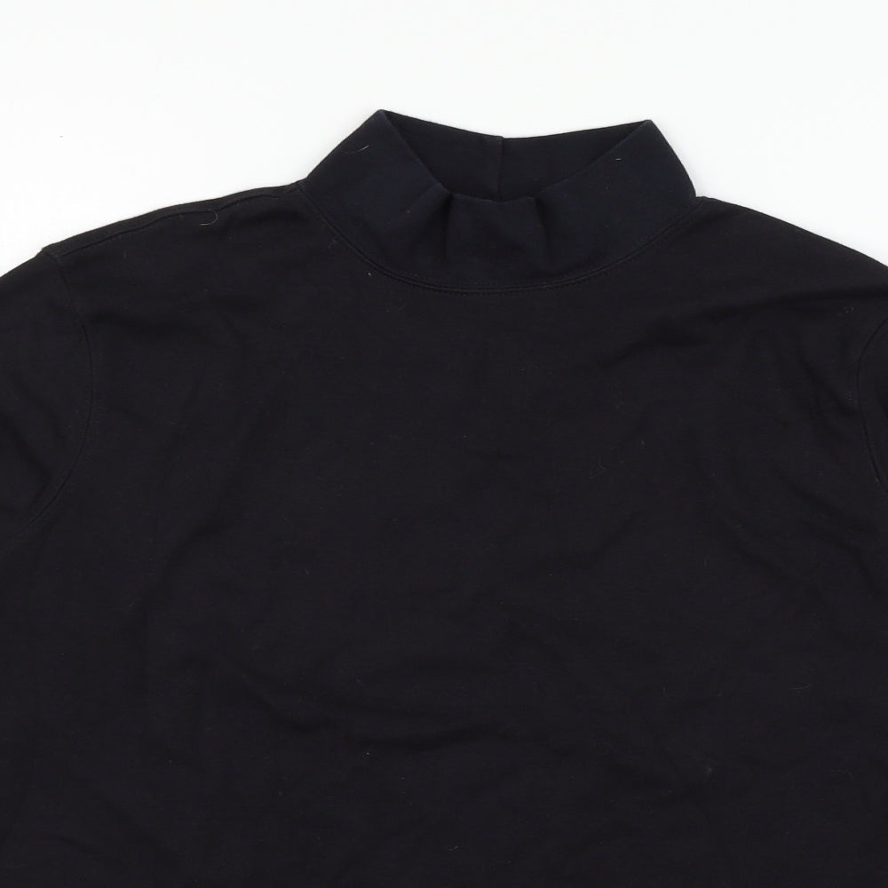 Lands' End Womens Black  Jersey Basic T-Shirt Size M