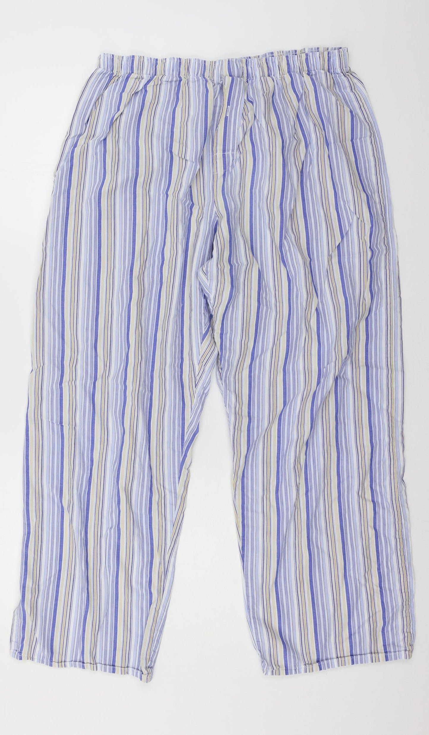 George Womens Blue Striped  Capri Pyjama Pants Size L