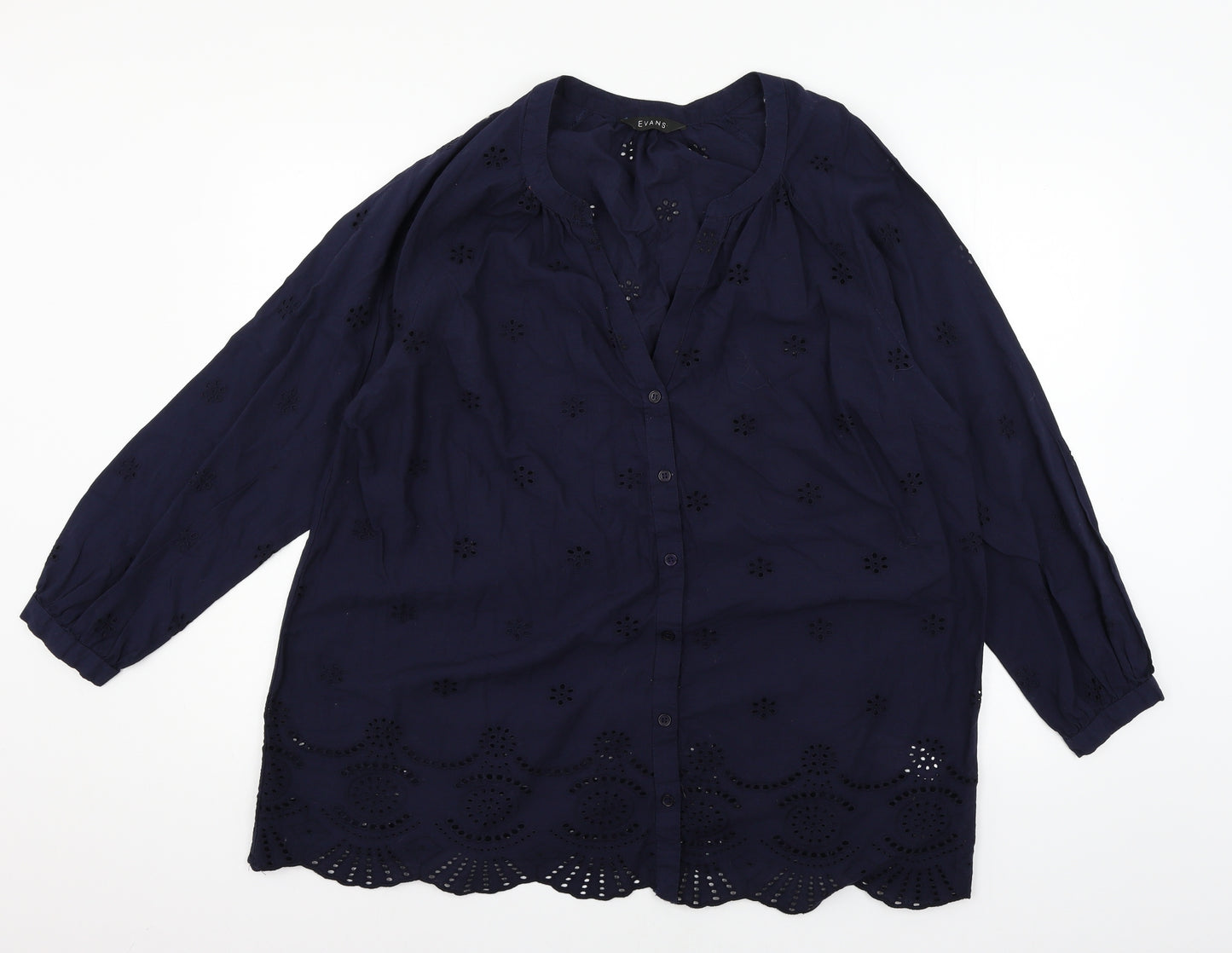 Evans Womens Blue   Basic Blouse Size 20