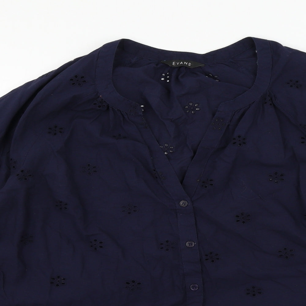 Evans Womens Blue   Basic Blouse Size 20