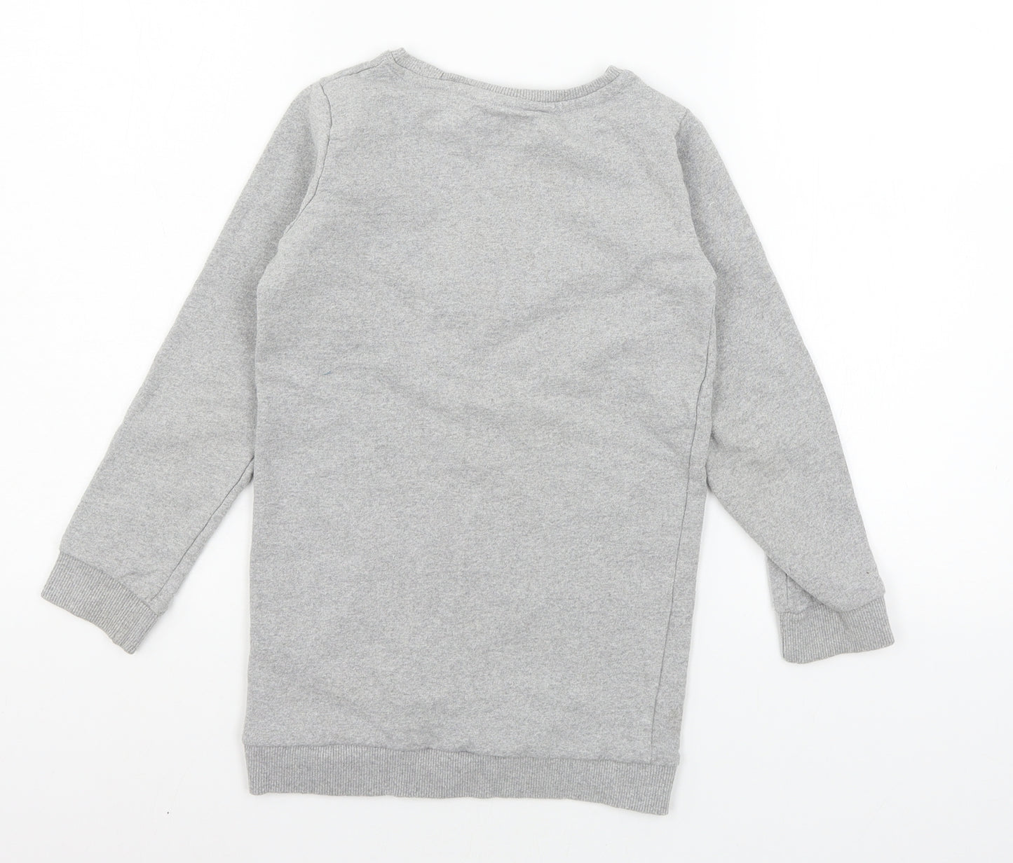 PEP & CO Girls Grey  Jersey Pullover Sweatshirt Size 8-9 Years  - Crush