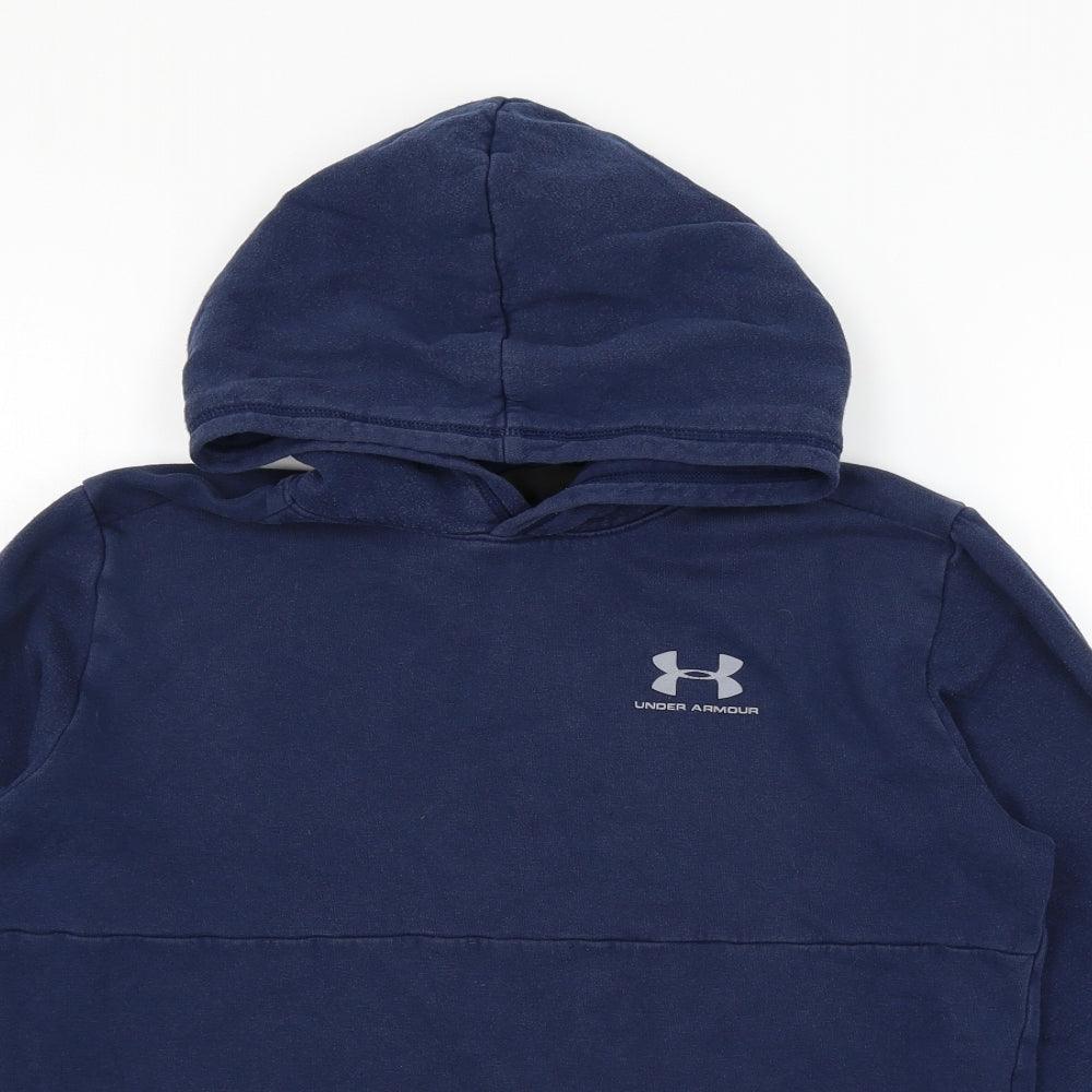 Under armour Womens Blue  Jersey Pullover Hoodie Size XL
