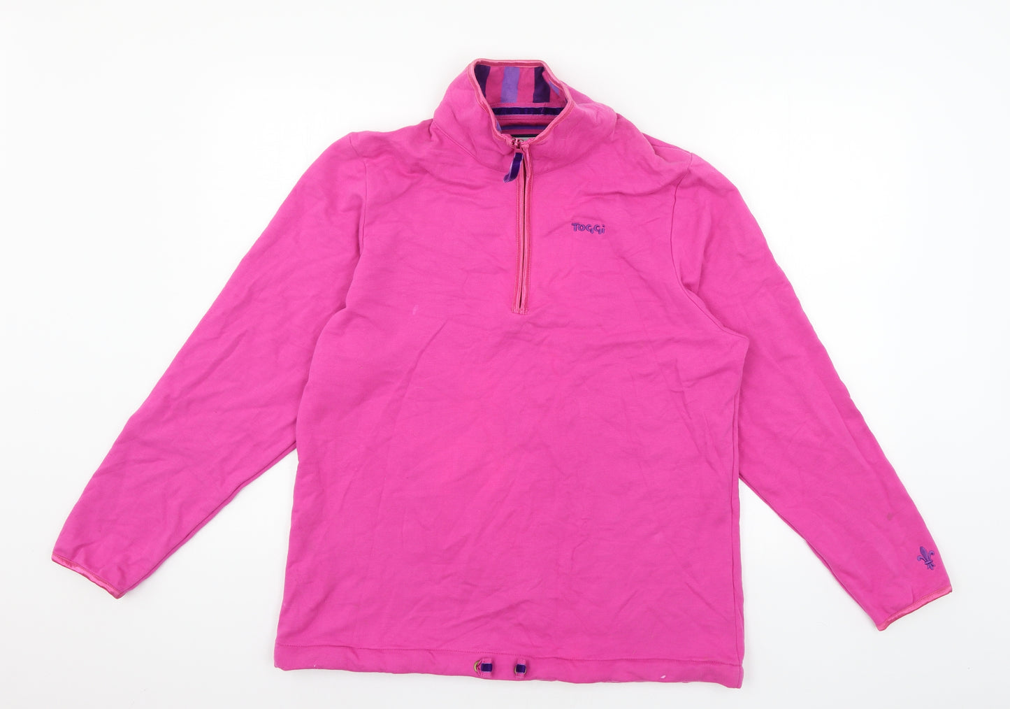 Toggi Womens Pink  Jersey Pullover Sweatshirt Size 12
