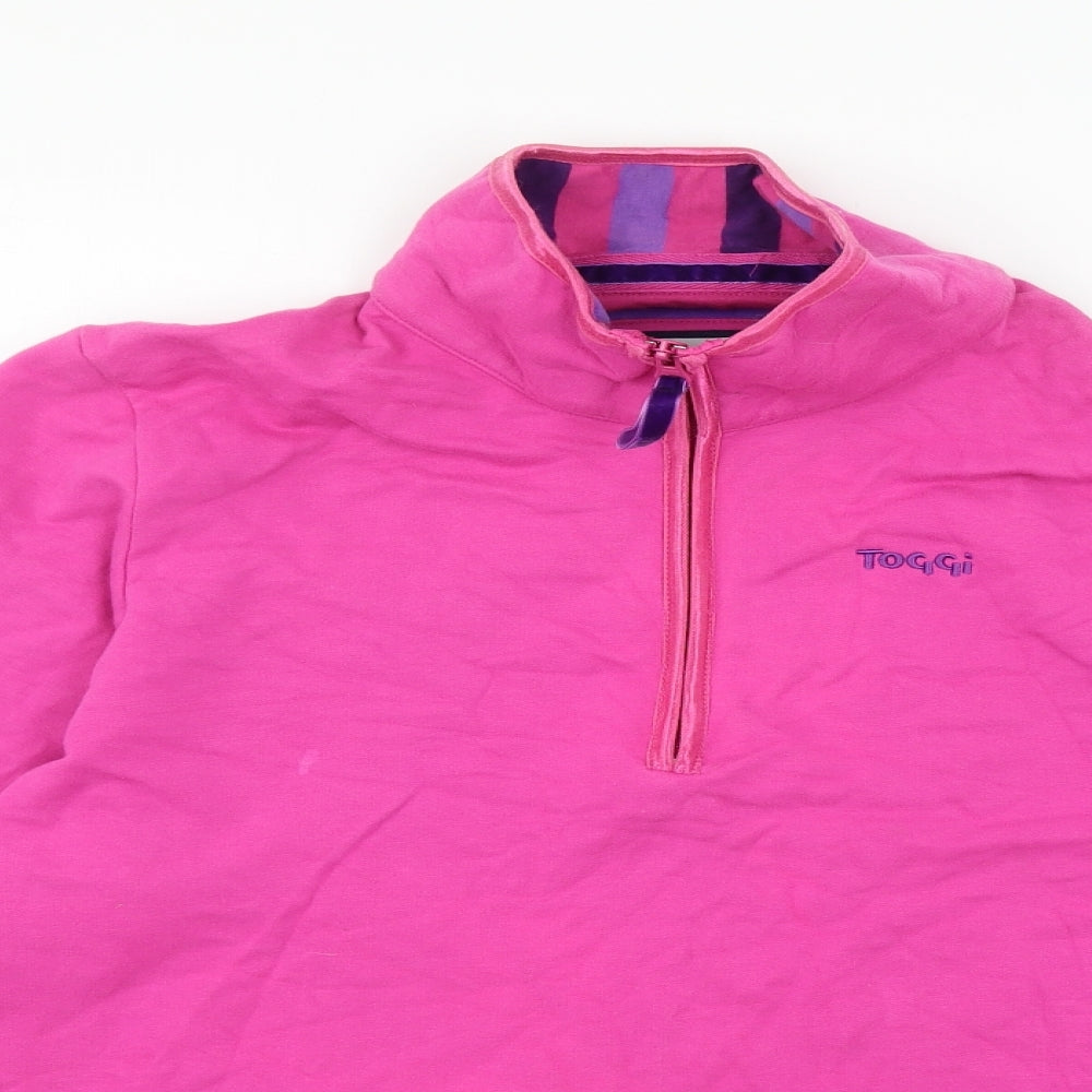 Toggi Womens Pink  Jersey Pullover Sweatshirt Size 12