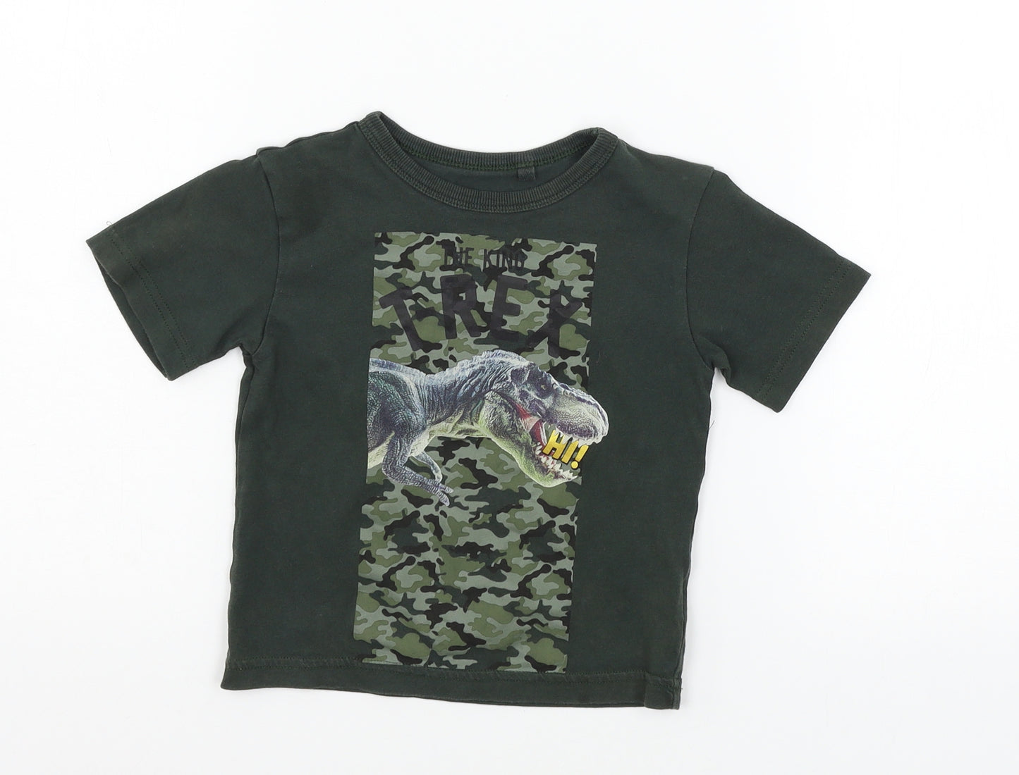 NEXT Boys Green  Jersey Basic T-Shirt Size 3 Years  - T-rex