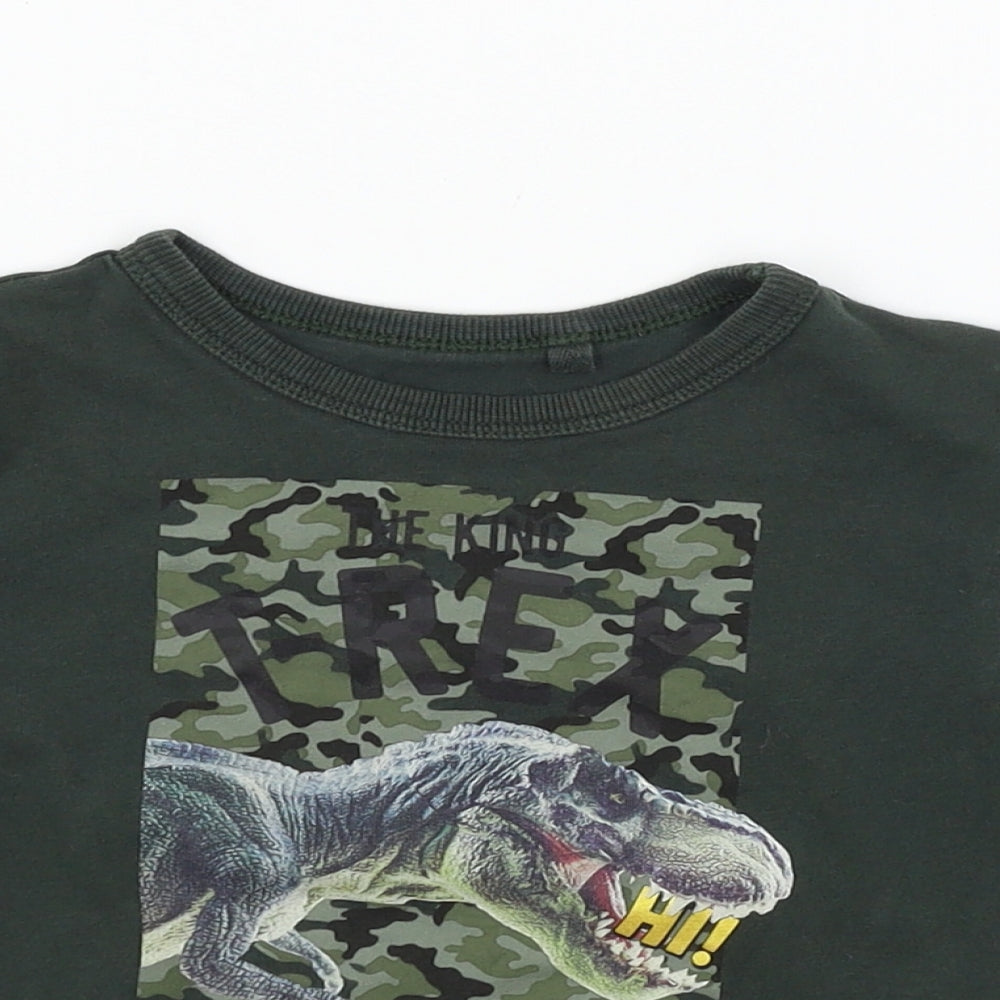 NEXT Boys Green  Jersey Basic T-Shirt Size 3 Years  - T-rex