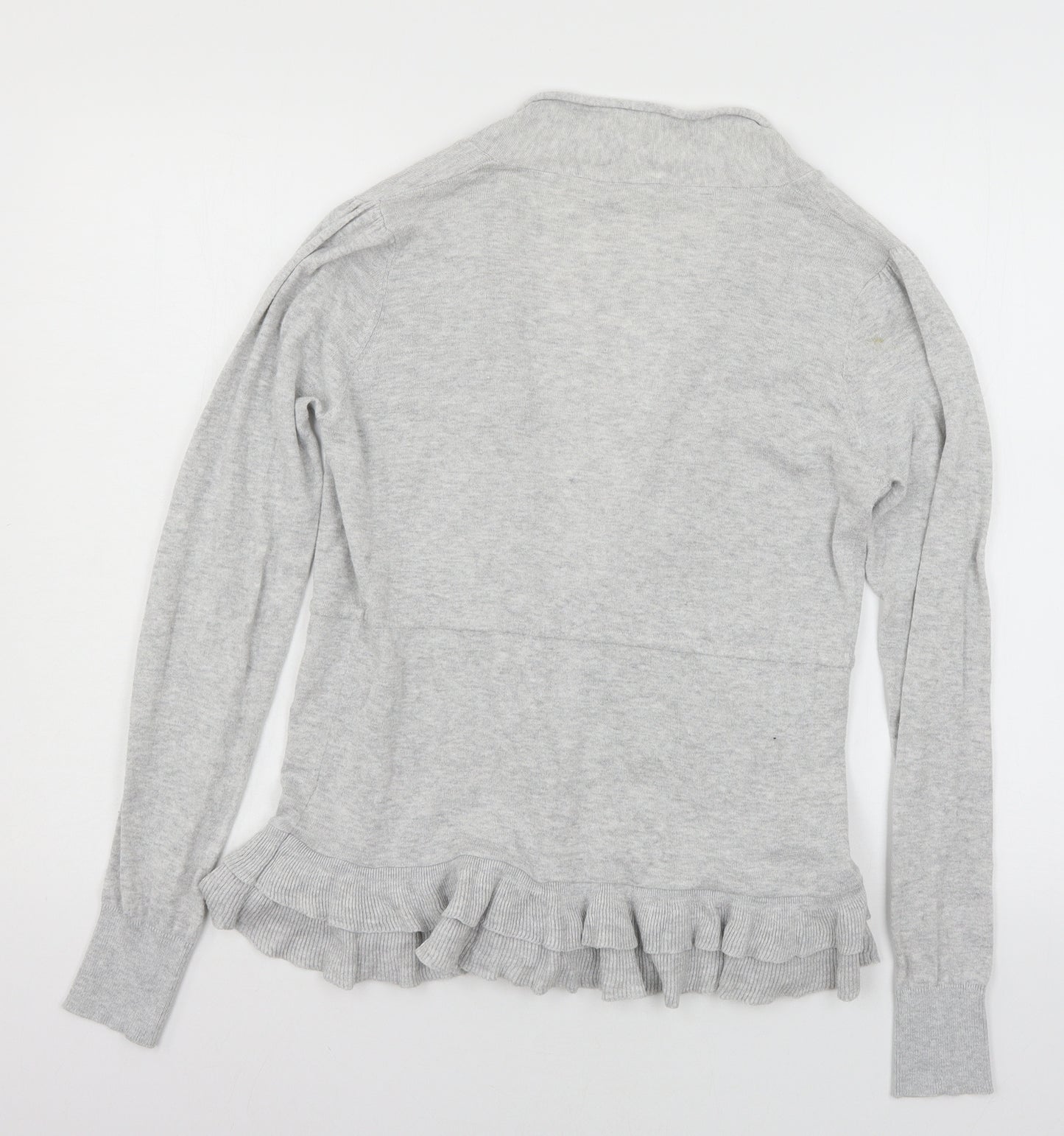 New Look Womens Grey  Knit Cardigan Jumper Size 12