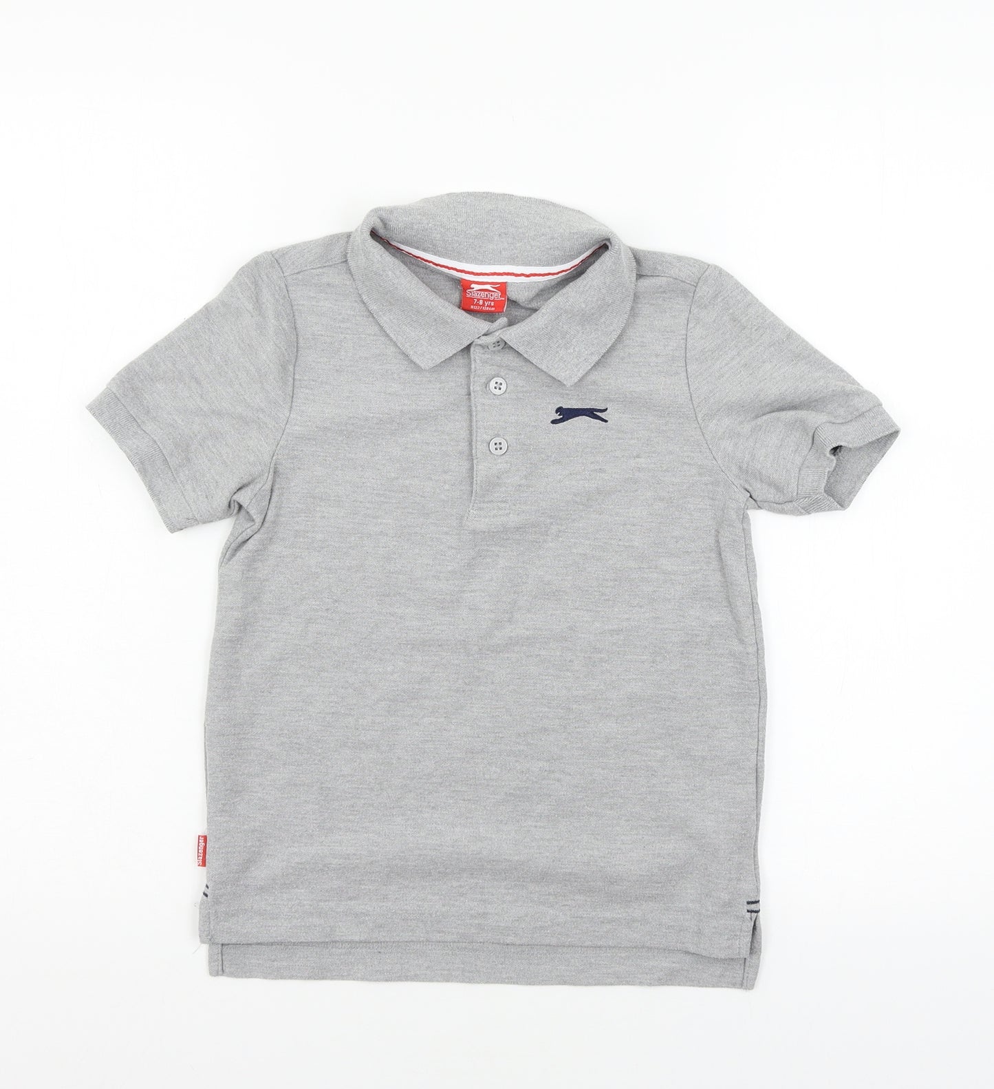 Slazenger Boys Grey  Jersey Basic Polo Size 7-8 Years