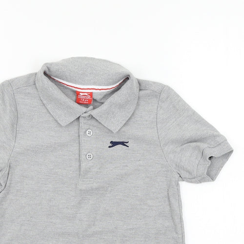 Slazenger Boys Grey  Jersey Basic Polo Size 7-8 Years