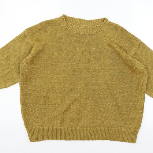 Toast Womens Brown  Knit Pullover Jumper Size L