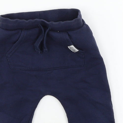 FRED & FLO Boys Blue  Jersey Jogger Trousers Size 12-18 Months