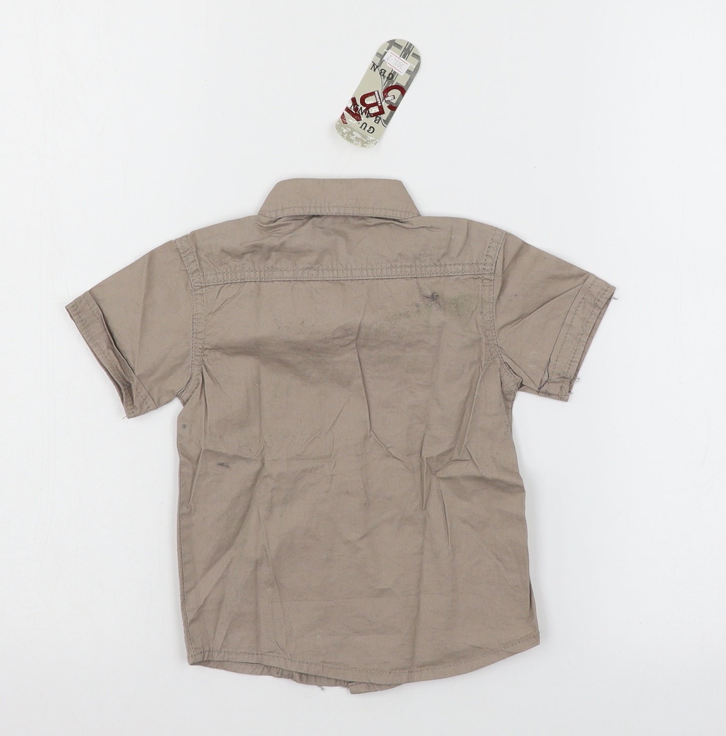 Gu. Banni Girls Brown   Basic Button-Up Size 2 Years