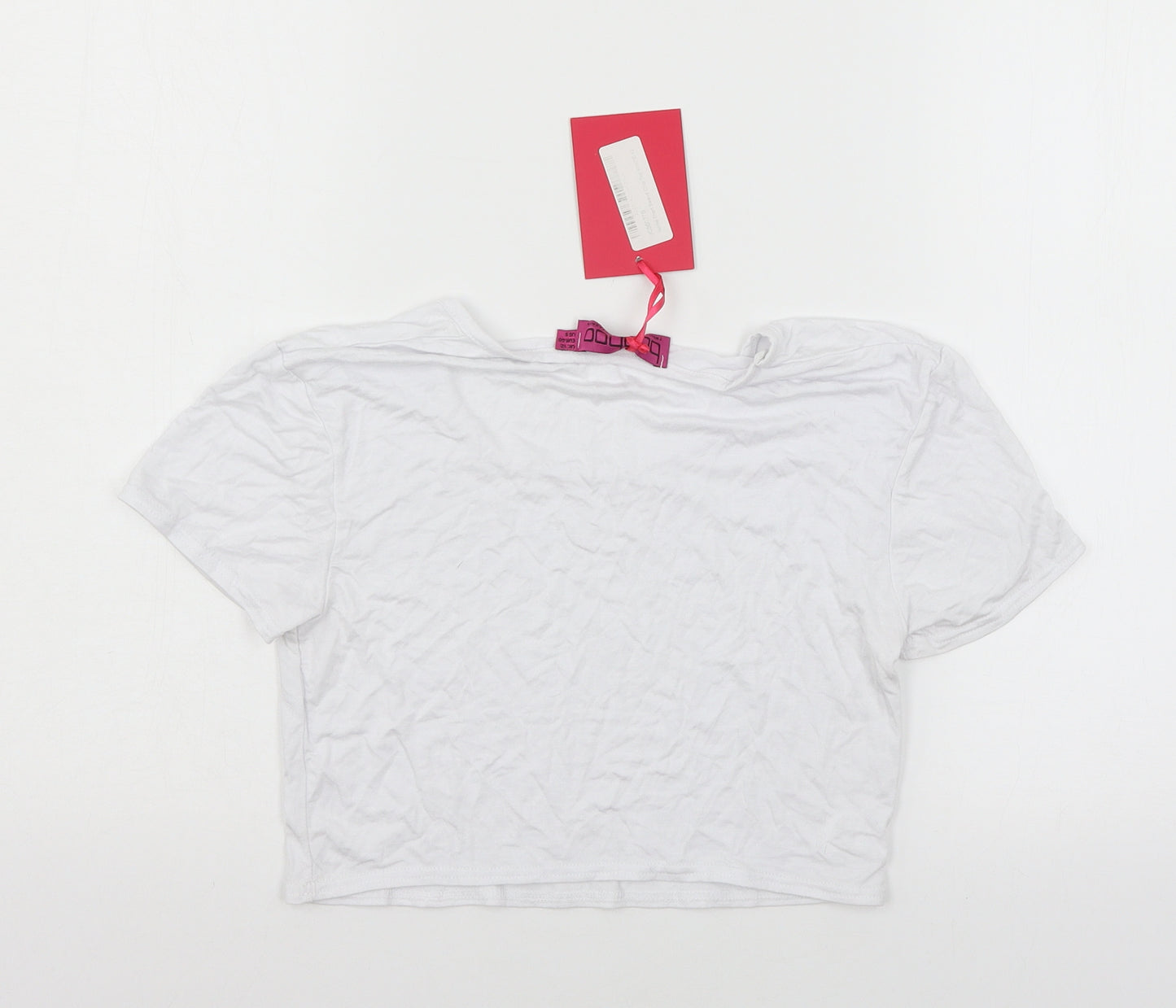 Boohoo Womens White  Jersey Basic T-Shirt Size 12