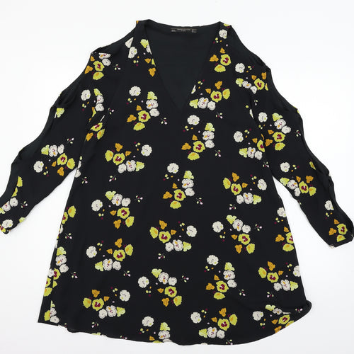 Zara Womens Black   A-Line  Size S  - Cut out sleeves