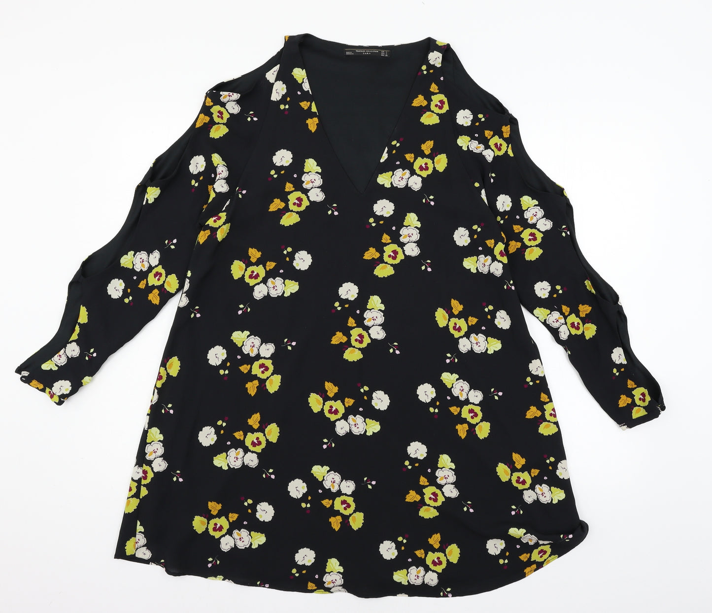 Zara Womens Black   A-Line  Size S  - Cut out sleeves
