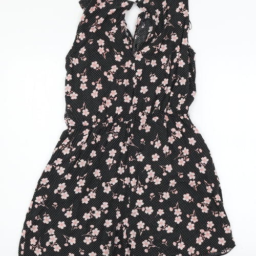 F&F Womens Black Polka Dot  Playsuit One-Piece Size 12 L4 in