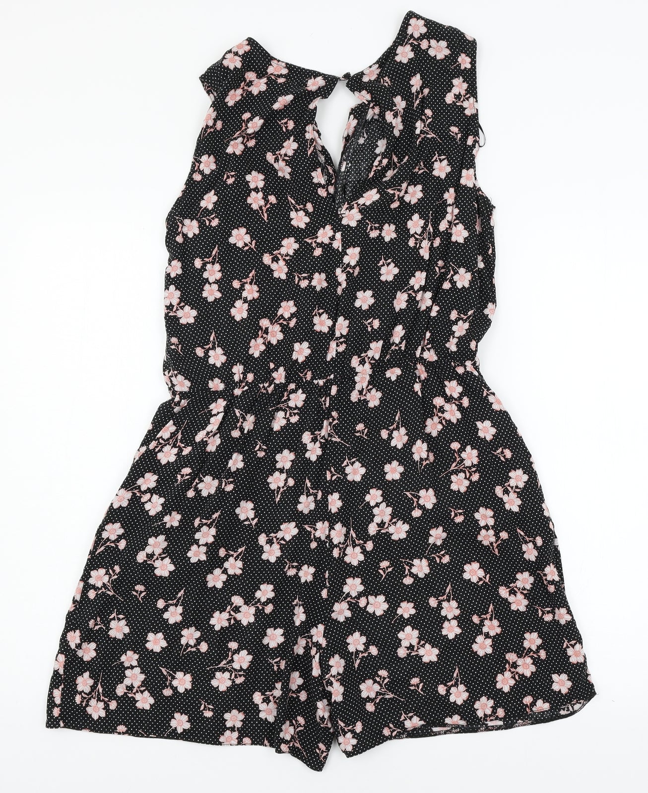 F&F Womens Black Polka Dot  Playsuit One-Piece Size 12 L4 in