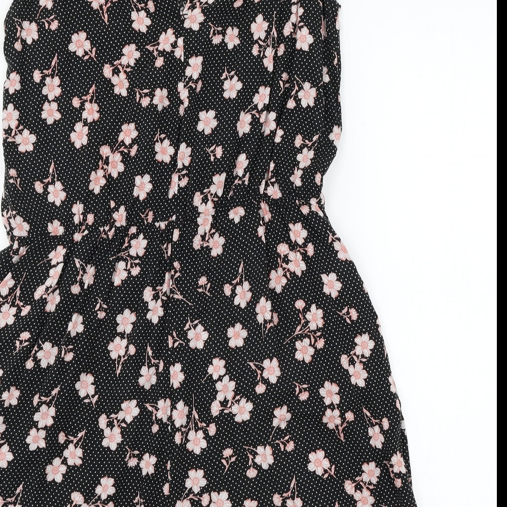 F&F Womens Black Polka Dot  Playsuit One-Piece Size 12 L4 in