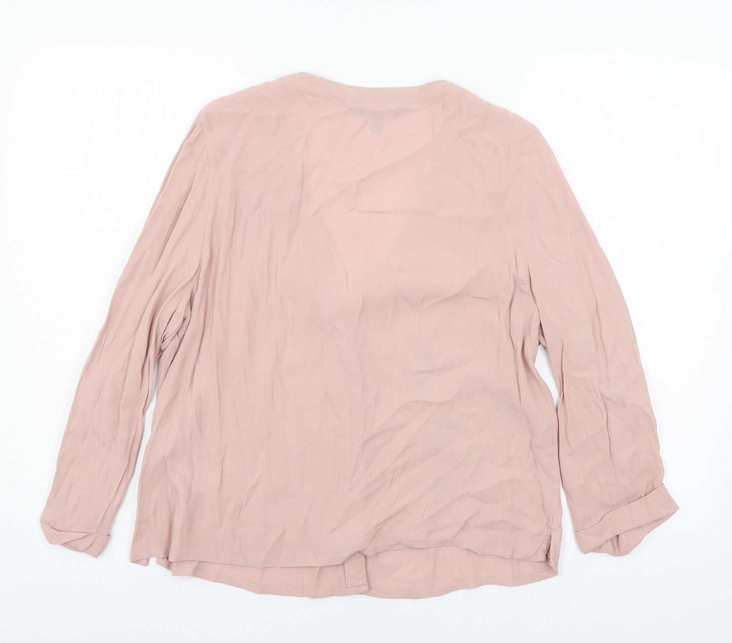 New Look Womens Pink Floral  Basic Blouse Size 12