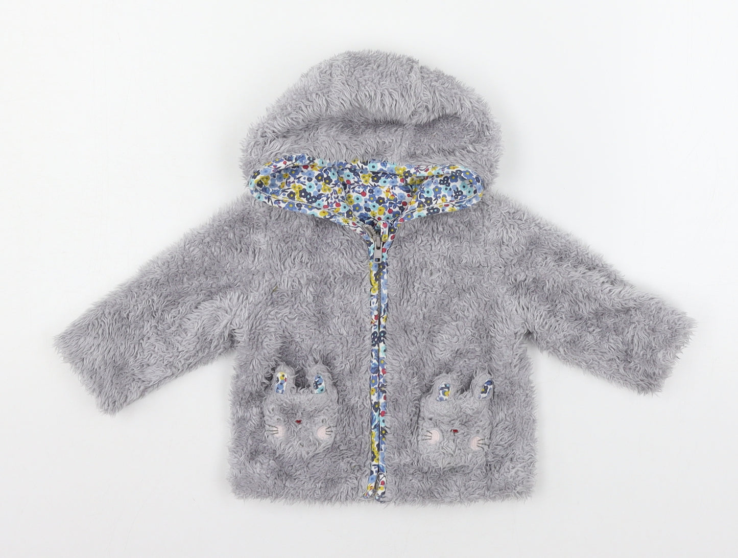 Mothercare Girls Grey   Jacket  Size 3-6 Months