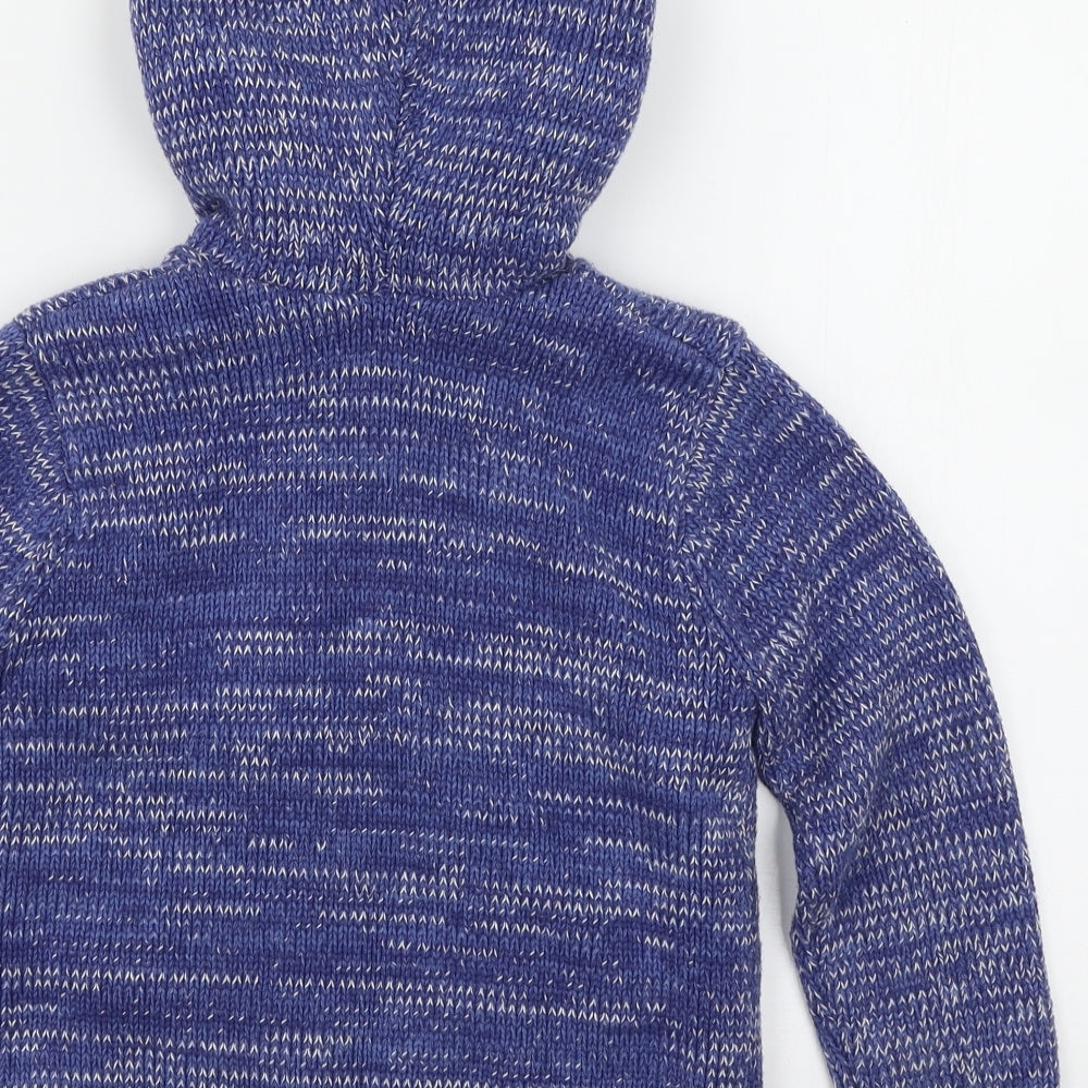 Mini Club Boys Blue  Knit Full Zip Hoodie Size 4-5 Years